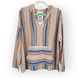 NEW XL LuckyBrand Baja Hoodie Lightweight Sweater CoverUp Outdoorsy
